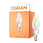 Osram Superstar Classic LED E14 Kerze Fadenlampe Klar 4W 470lm - 822-827 Dim To Warm | Dimmbar - Ersatz Für 40W