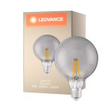 Ledvance Smart+ Wifi E27 Globe Classic Fadenlampe Smoke 6W 540lm - 825 Extra Warmweiß | Dimmbar - Ersatz für 50W