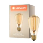 Ledvance Vintage 1906 LED E27 Edison Gold 5.8W 470lm - 822 Extra Warmweiß | Dimmbar - Ersatz Für 40W
