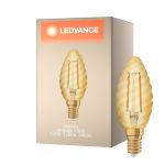 Ledvance Vintage 1906 LED E14 Kerze Gold 1.5W 120lm - 824 Extra Warmweiß | Ersatz Für 12W