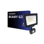Noxion LED-Scheinwerfer Beamy G3 30W 3300lm 110D - 840 Kaltweiß | IP44 - Bewegungs- und Lichtsensor - Symmetrisch