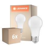 Mehrfachpackung 6x Ledvance Classic LED E27 Birne Matt 8.8W 806lm - 827 Extra Warmweiß | Dimmbar - Ersatz Für 60W