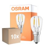 Mehrfachpackung 10x Osram Special T LED E14 Tubular Fadenlampe Klar 1.6W 70lm - 824 Extra Warmweiß | Ersatz Für 5W