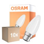 Mehrfachpackung 10x Osram Parathom Classic LED B22d Kerze Fadenlampe Matt 4.8W 470lm - 827 Extra Warmweiß | Dimmbar - Ersatz Für 40W