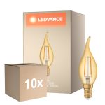 Mehrfachpackung 10x Ledvance  Vintage 1906 LED E14 Kerze Gold 2.5W 220lm - 824 Extra Warmweiß | Ersatz Für 22W