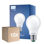 Mehrfachpackung 10x Philips MASTER LED Glühbirne Ultra Efficient E27 Birne Matt 4W 840lm - 830 Warmweiß | Ersatz Für 60W
