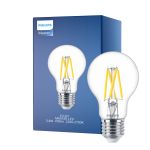 Philips Master LED E27 Birne Fadenlampe Klar 3.4W 470lm - 922-927 Dim To Warm | Höchste Farbwiedergabe - Dimmbar - Ersatz Für 40W
