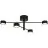 Nordlux Clyde Deckenleuchte 4-Rail Metall Schwarz 14W 1100lm - 827 Extra Warmweiß | 3-Stufen Dimmbar