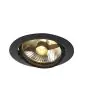 SLV New Tria 1 Spot Aluminium Schwarz Rund | Ausschnitt 150mm - Geeignet für 1x GU10 (AR111) 