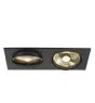 SLV New Tria 2 Spot Aluminium Schwarz | Geeignet für 2x GU10 (AR111) 