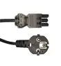 Noxion GST - Kompatibel Versorgungskabel Schwarz - Weiblich + Schuko Europlug - 2m - 3 pole 0.75mm2