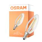 Osram Classic LED E14 Kerze Fadenlampe Klar 5.5W 806lm - 827 Extra Warmweiß | Dimmbar - Ersatz Für 60W