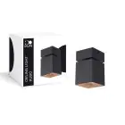 D'Lite Deckenleuchte Kubo Aluminium Schwarz Schwenkbar und Rotierbar | IP20 - Geeignet für 1x GU10