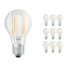 Mehrfachpackung 10x Osram Parathom Retrofit klassisch E27 A60 9W 827 1055lm Klar | Dimmbar - Extra Warmweiß - Ersatz für 75W
