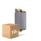 Mehrfachpackung 10x Nordlux Nico Wandleuchte Aluminium Anthrazit Up & Down | Geeignet für 2x GU10