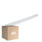 Mehrfachpackung 4x Noxion Deckenleuchte Click Reflektor V2 LED T8 | Geeignet für 1x 150cm LED Röhre