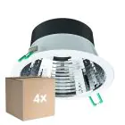 Mehrfachpackung 4x Philips LED Downlight Coreline DN142B Aluminium Weiß 11W 1200lm 60D - 830 Warmweiß | Ausschnitt 155mm - IP20 - UGR