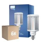 Mehrfachpackung 6x Philips TrueForce LED E27 HPL Klar 42W 5700lm 360D - 830 Warmweiß | Ersatz Für 125W