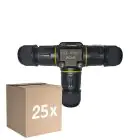 Mehrfachpackung 25x Noxion Wasserdicht Quick T Verbinder  - 3 pole