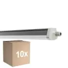 Mehrfachpackung 10x Ledvance Wasserdicht Deckenleuchte Feuchtigkeitsdicht FLEX Durchgangsverdrahtung PC 34W 5600lm - 840 Kaltweiß | 120cm -Ersatz Für 2x36W