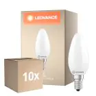 Mehrfachpackung 10x Ledvance Classic LED E14 Kerze Matt 5.9W 806lm - 827 Extra Warmweiß | Dimmbar - Ersatz Für 60W
