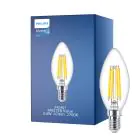 Philips MASTER Value LED Kerze E14 Fadenlampe Klar 3.4W 470lm - 927 | Höchste Farbwiedergabe - Dimmbar – Ersatz für 40W